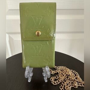 Louis Vuitton Monogram Vernis Green Cigarette / Lipstick Case – Authentic